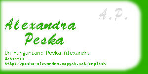 alexandra peska business card